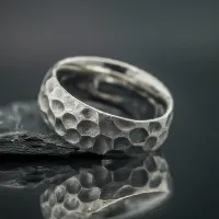 Alvéole - Honeycomb Silver Ring